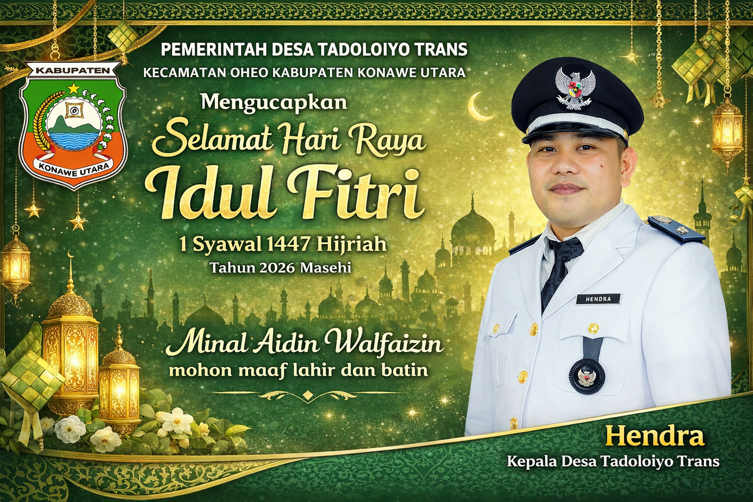 Selamat Hari Raya Idul Fitri Tadoloiyo